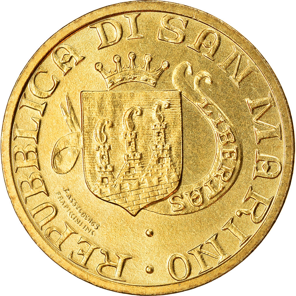 Monnaie, San Marino, 20 Lire, 1989, Rome, SUP, Aluminum-Bronze, KM:235
