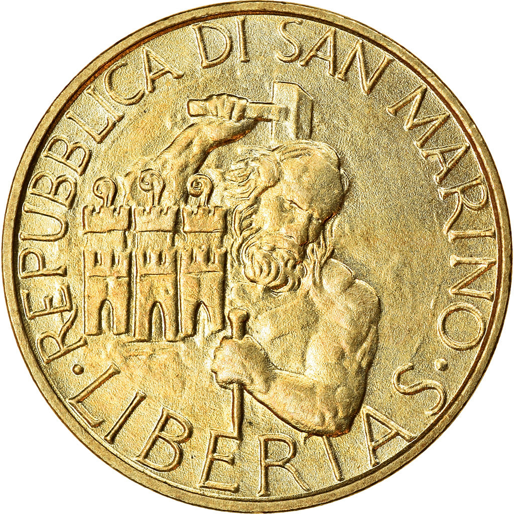 Coin, San Marino, 20 Lire, 1994, Rome, AU(50-53), Aluminum-Bronze, KM:310