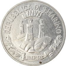 Moneta, San Marino, 5 Lire, 1982, Rome, AU(55-58), Aluminium, KM:133