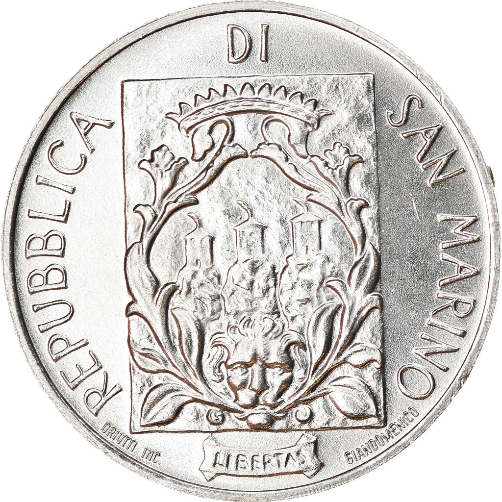 Coin, San Marino, 5 Lire, 1988, Rome, MS(63), Aluminum, KM:220