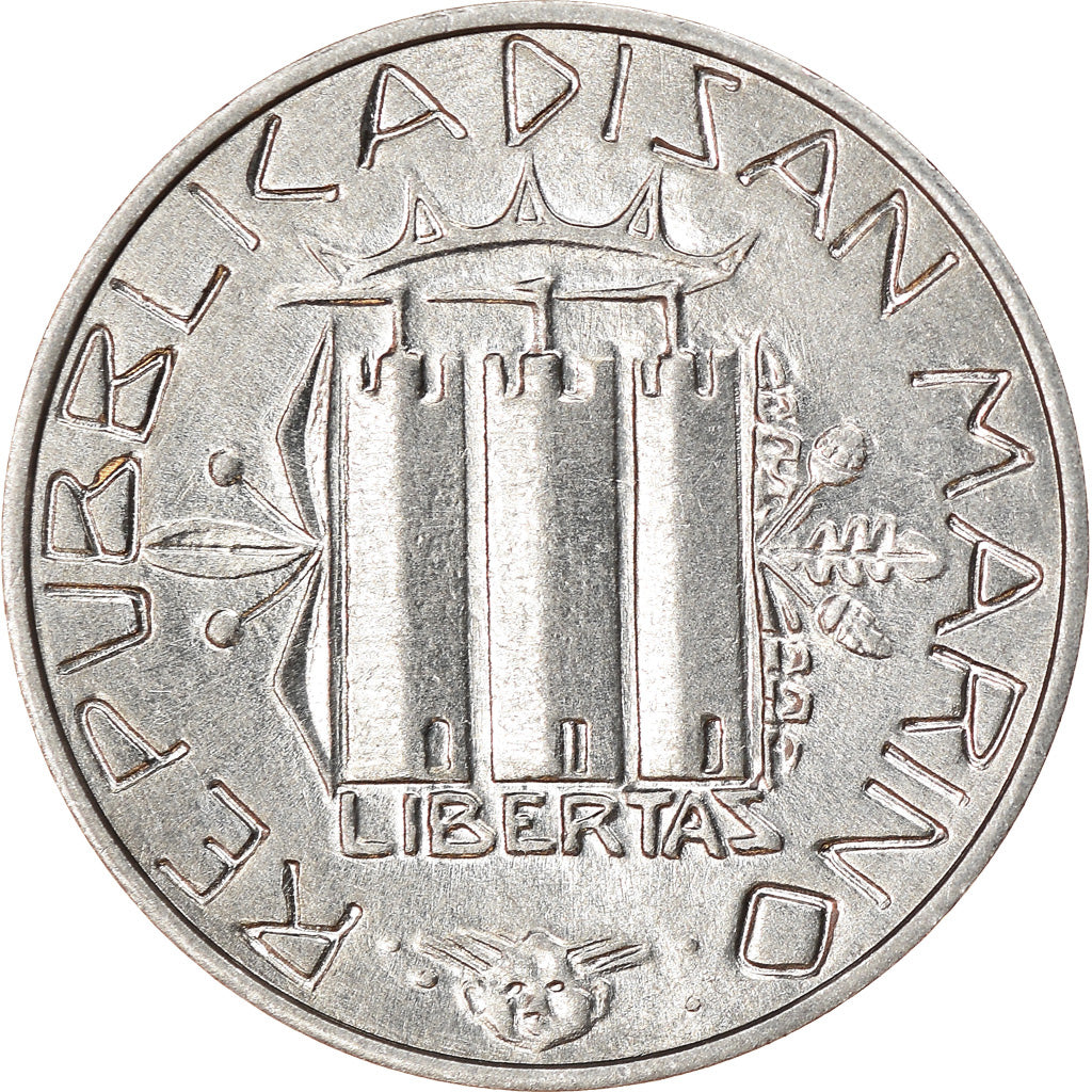 Coin, San Marino, 5 Lire, 1985, Rome, AU(50-53), Aluminum, KM:175