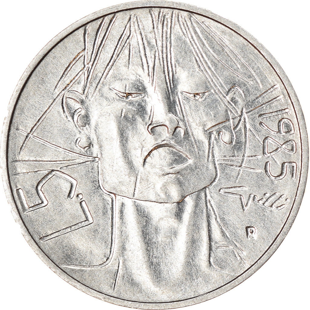 Coin, San Marino, 5 Lire, 1985, Rome, AU(50-53), Aluminum, KM:175