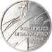 Coin, San Marino, 5 Lire, 1990, Rome, MS(63), Aluminum, KM:250