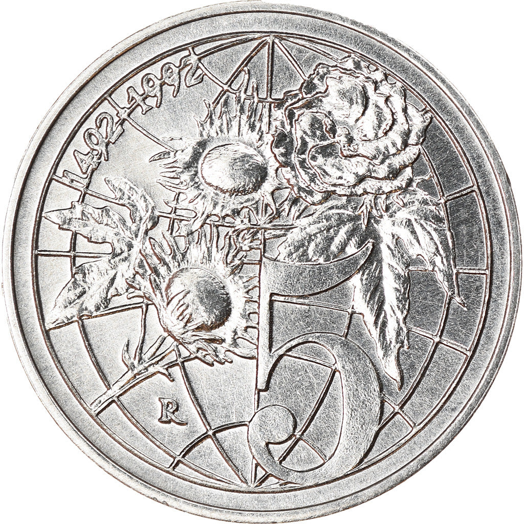 Coin, San Marino, 5 Lire, 1992, Rome, MS(63), Aluminum, KM:280