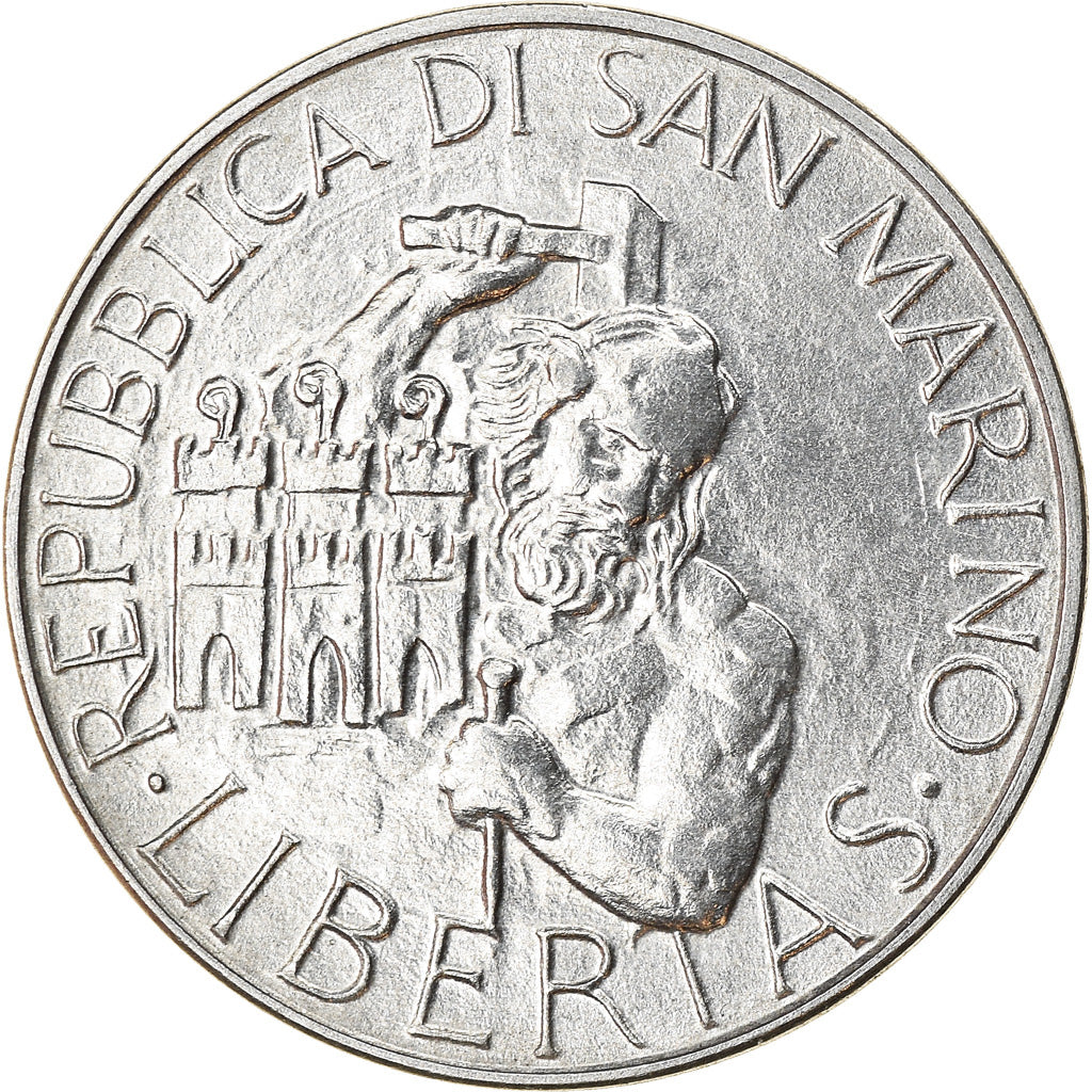 Coin, San Marino, 5 Lire, 1994, Rome, AU(55-58), Aluminum, KM:308