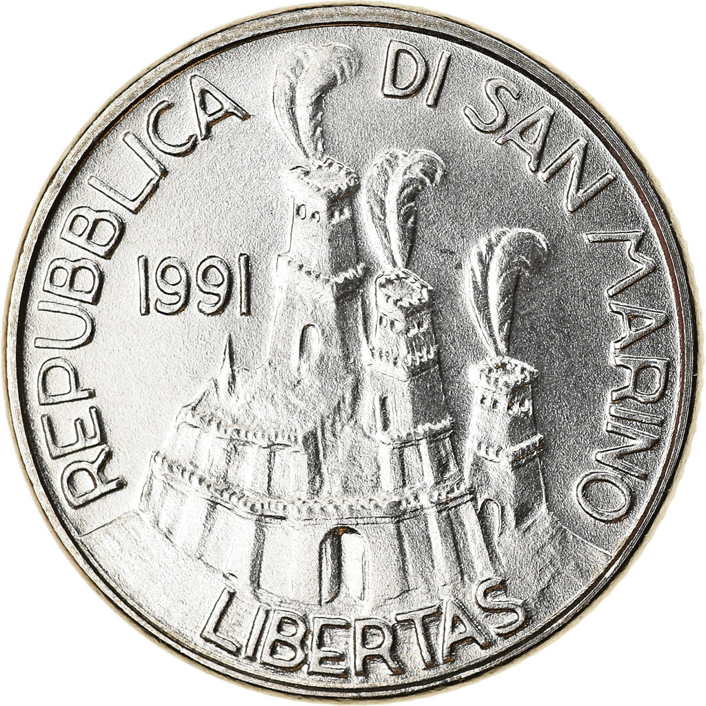 Monnaie, San Marino, 100 Lire, 1991, Rome, SPL, Steel, KM:267