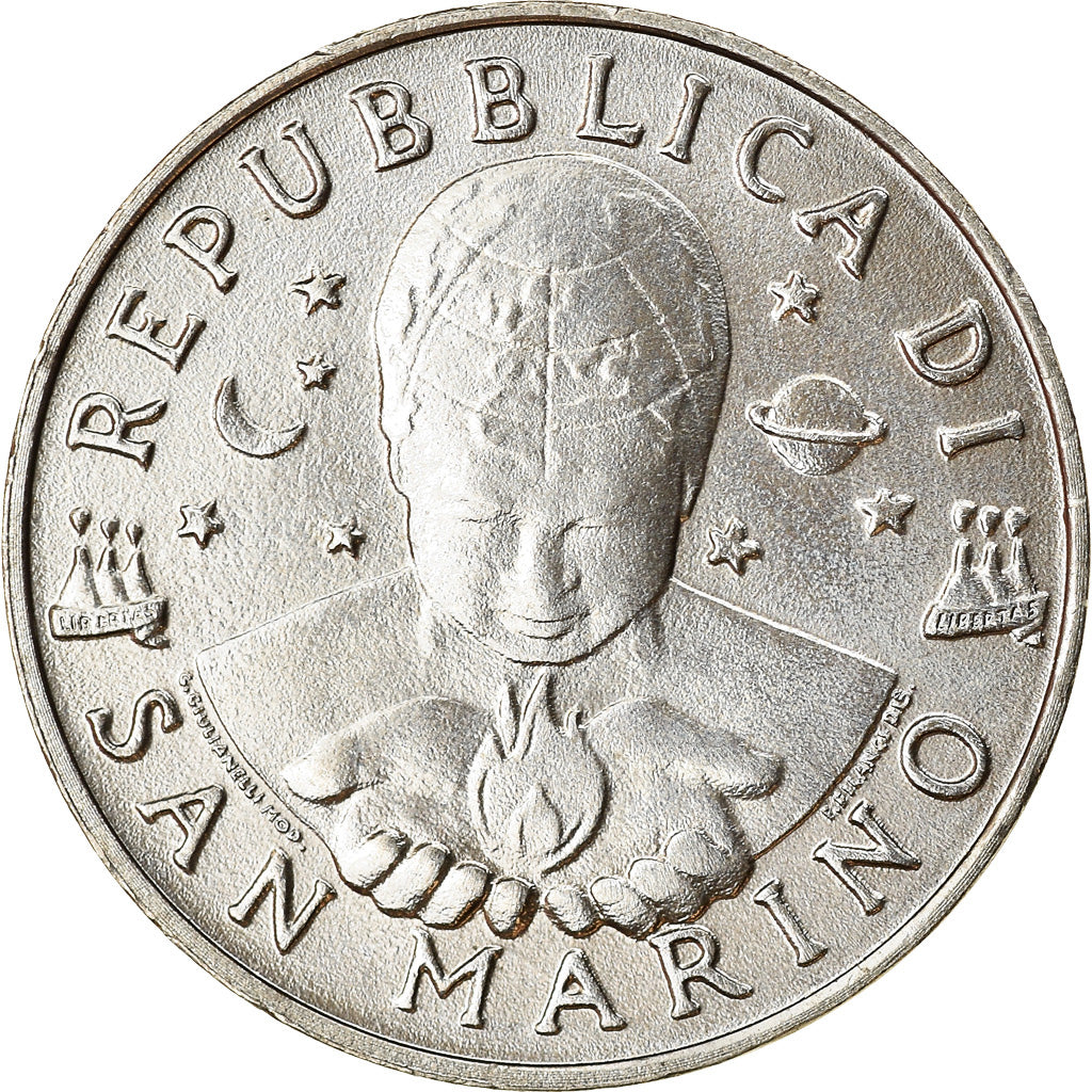 Moneta, San Marino, 50 Lire, 1996, SPL, Acciaio inossidabile, KM:354