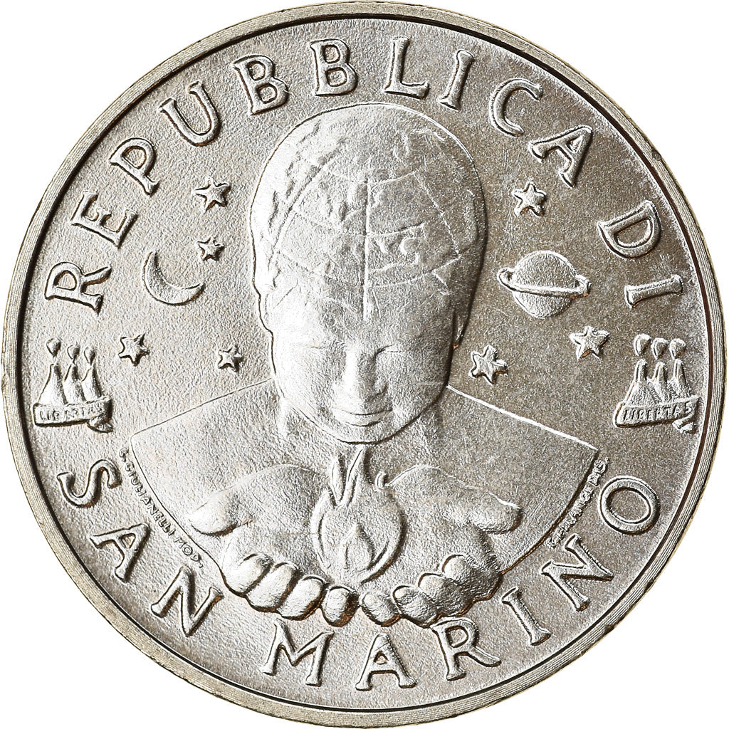 Coin, San Marino, 50 Lire, 1998, AU(55-58), Copper-nickel, KM:380