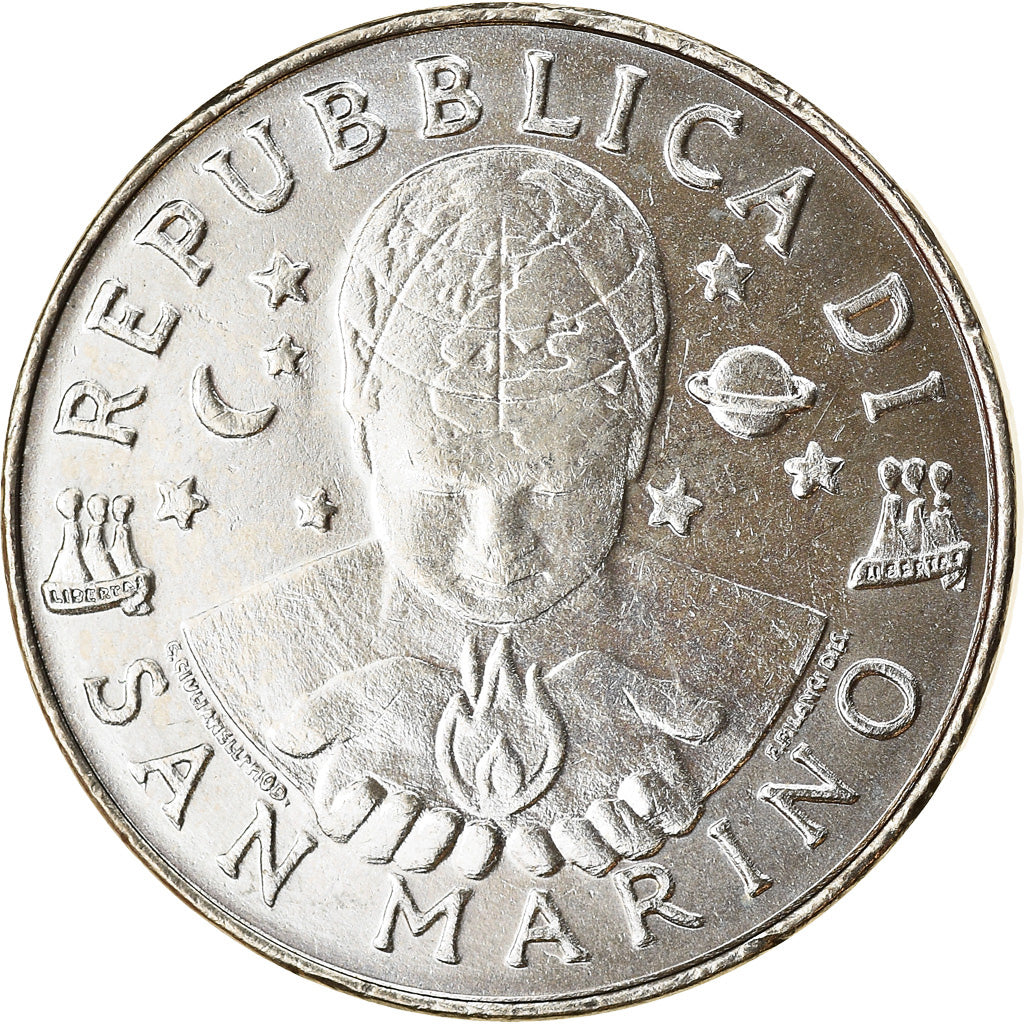 Coin, San Marino, 50 Lire, 1999, MS(63), Copper-nickel, KM:391