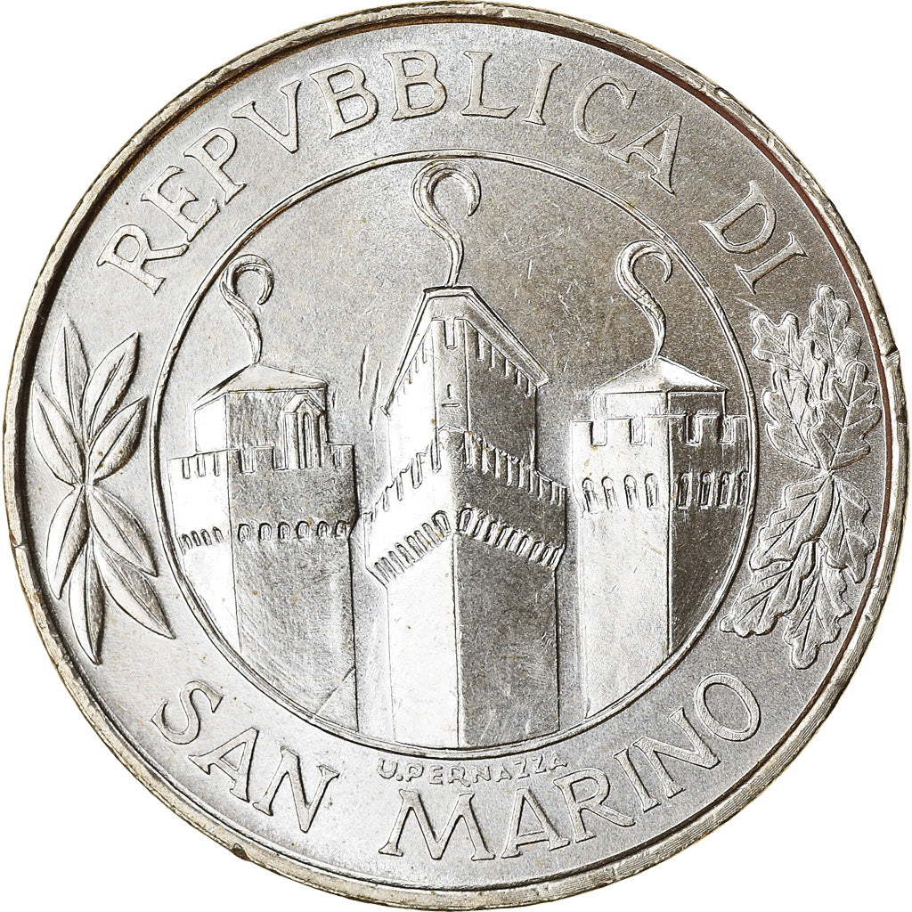 Coin, San Marino, 50 Lire, 2001, Rome, AU(55-58), Copper-nickel, KM:426
