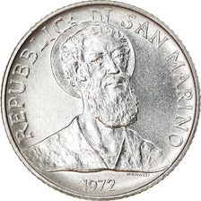 Coin, San Marino, 2 Lire, 1972, AU(55-58), Aluminum, KM:15