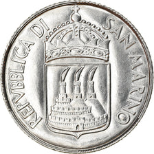 Coin, San Marino, 2 Lire, 1973, MS(63), Aluminum, KM:23