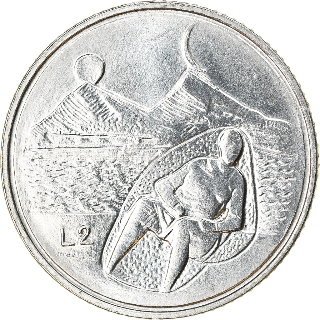 Monnaie, San Marino, 2 Lire, 1976, SUP, Aluminium, KM:52