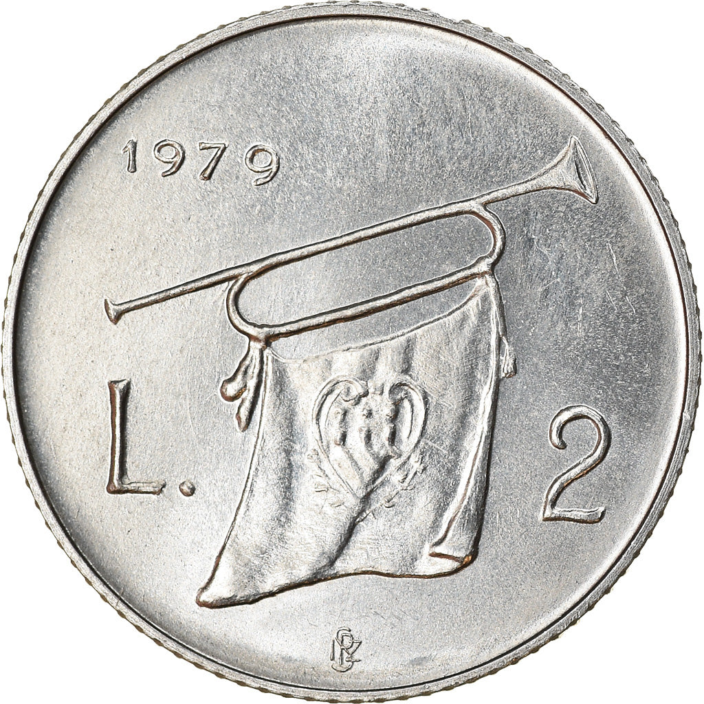Münze, San Marino, 2 Lire, 1979, Rome, VZ, Aluminium, KM:90