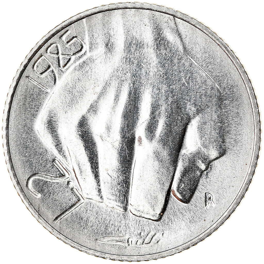 Coin, San Marino, 2 Lire, 1985, Rome, MS(63), Aluminum, KM:174