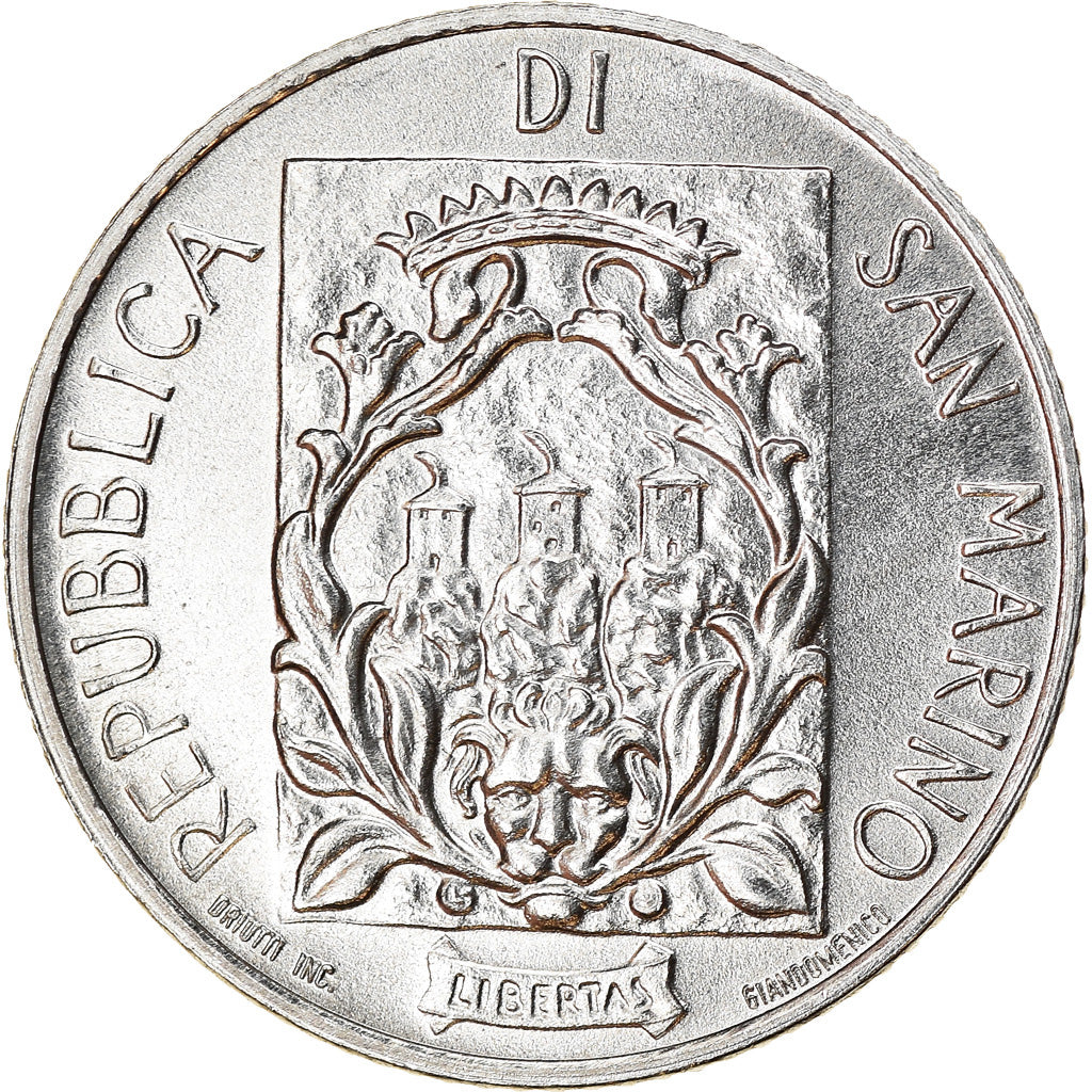 Coin, San Marino, 2 Lire, 1988, Rome, MS(63), Aluminum, KM:219
