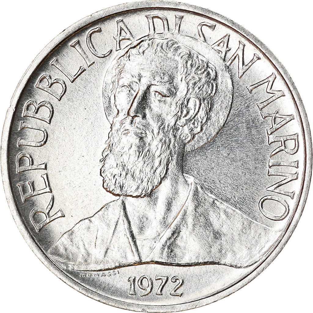Moneda, San Marino, Lira, 1972, Rome, EBC, Aluminio, KM:14