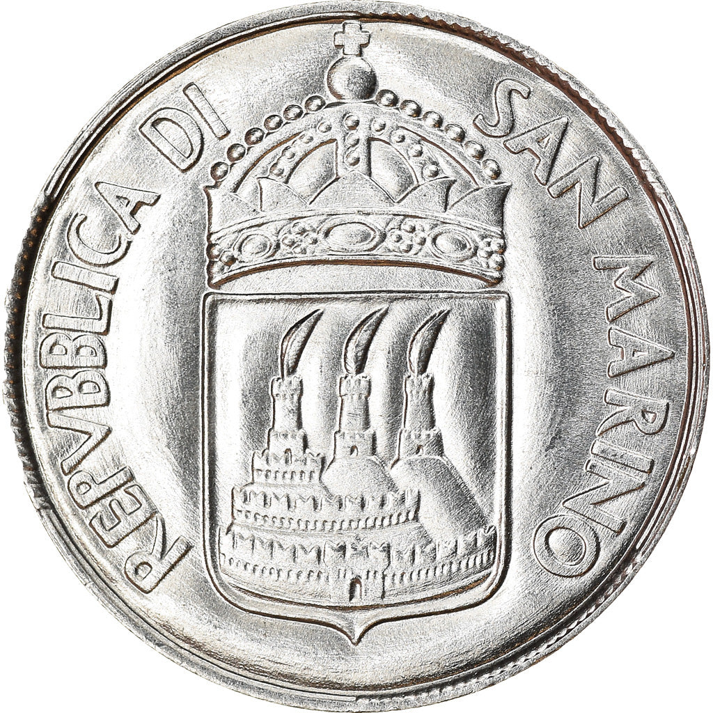 Coin, San Marino, Lira, 1973, AU(55-58), Aluminum, KM:22