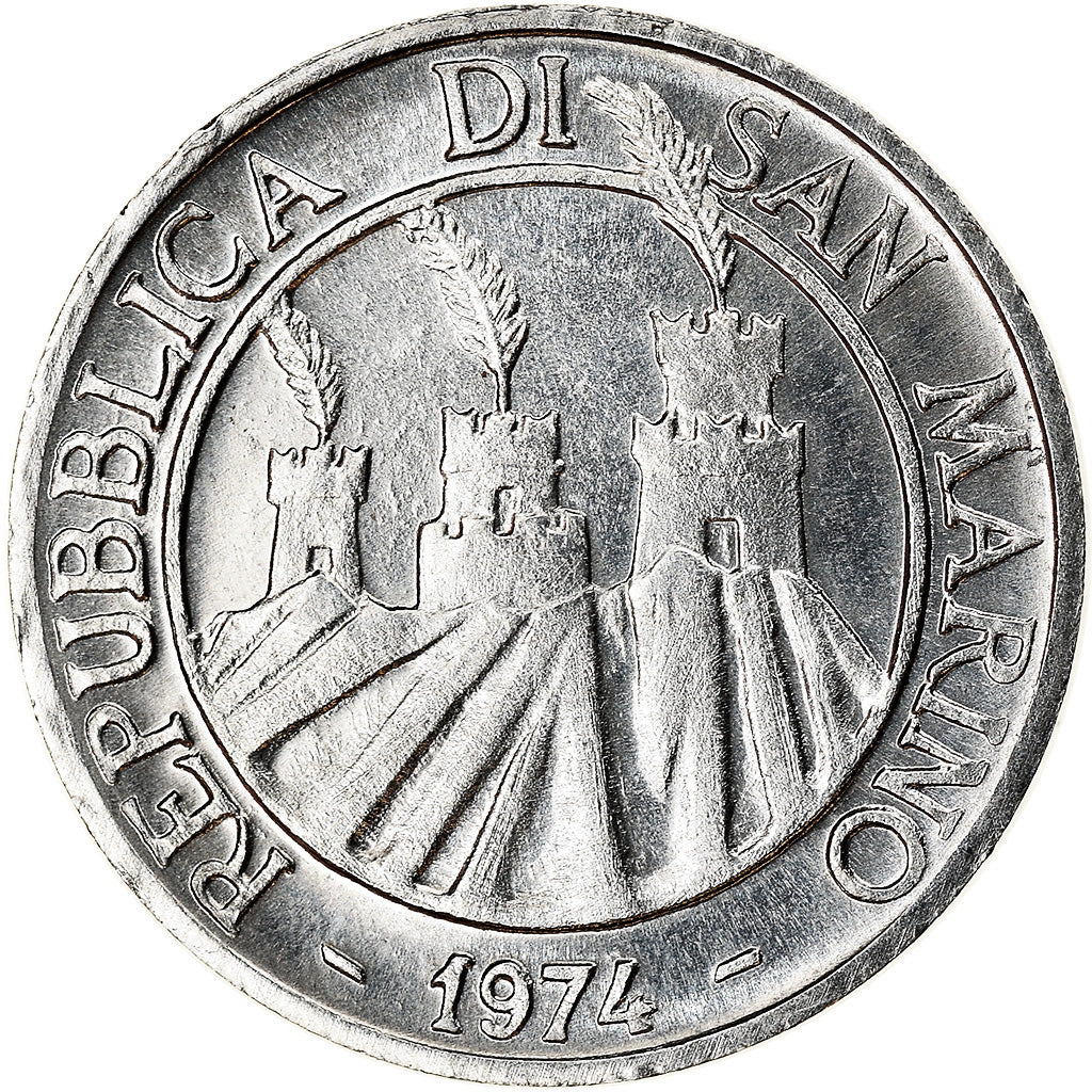 Monnaie, San Marino, Lira, 1974, Rome, SPL, Aluminium, KM:30