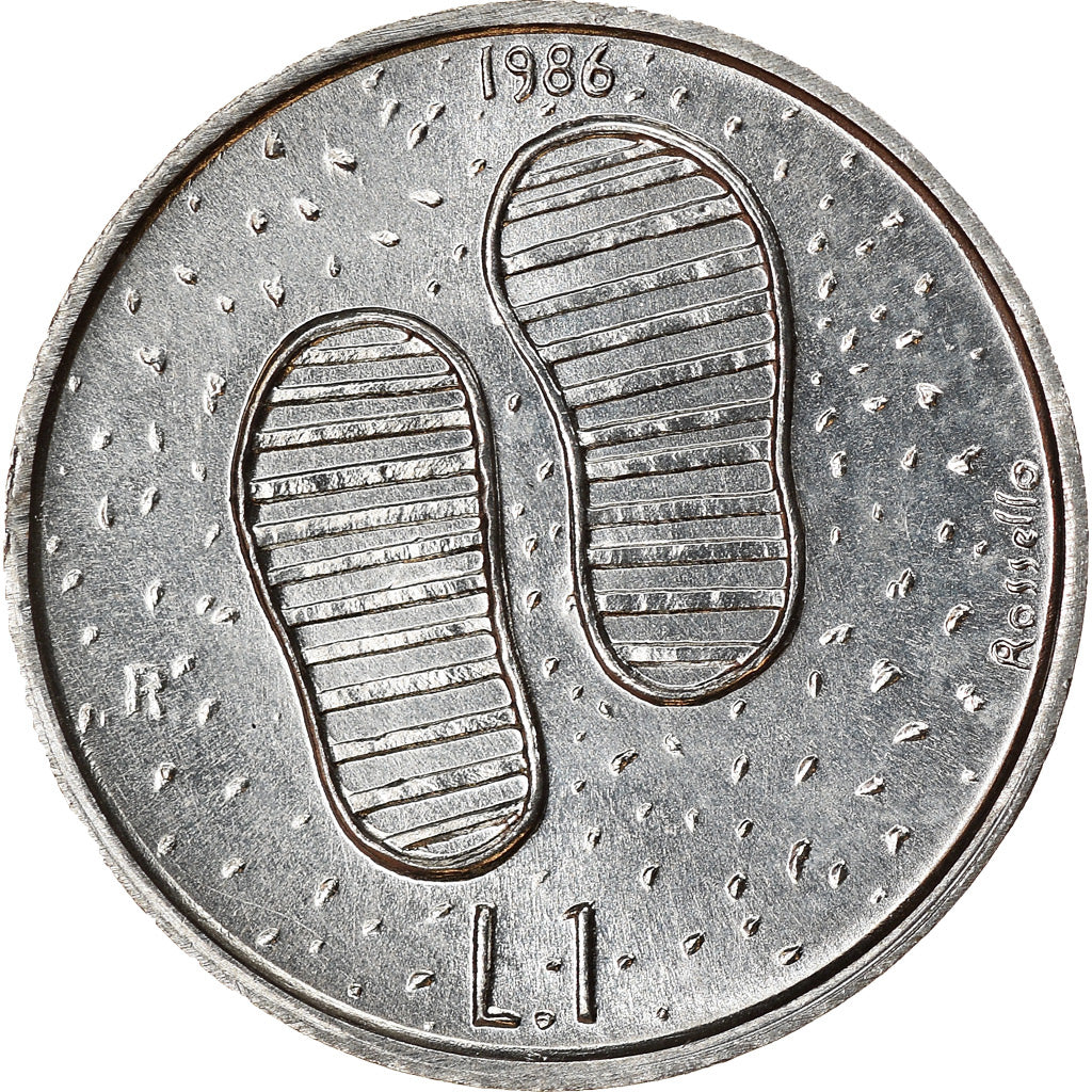 Coin, San Marino, Lira, 1986, Rome, MS(63), Aluminum, KM:187