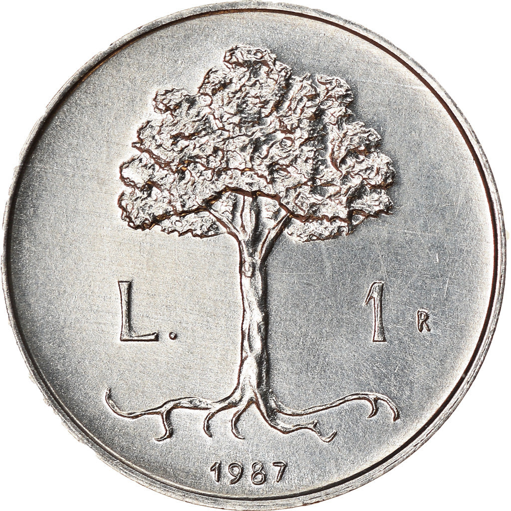 Coin, San Marino, Lira, 1987, Rome, AU(55-58), Aluminum, KM:201