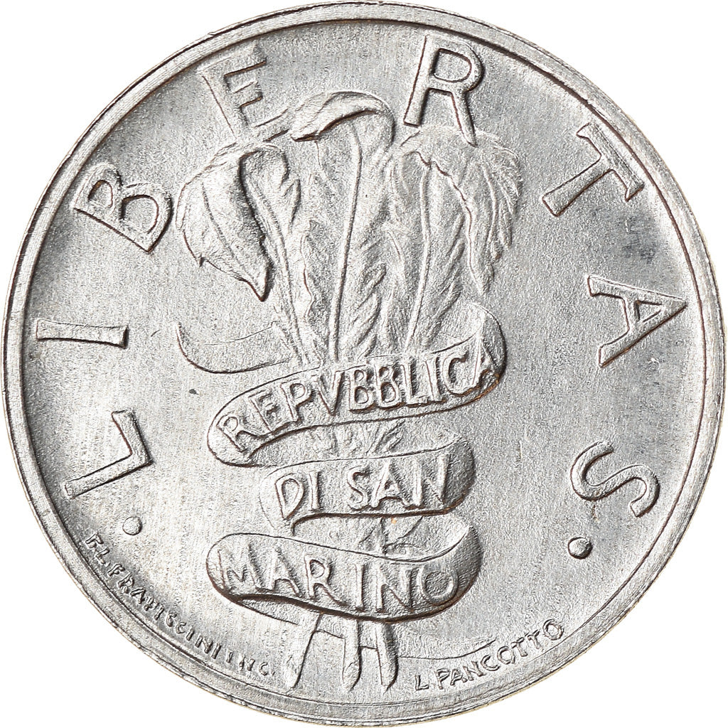 Coin, San Marino, Lira, 1995, Rome, MS(63), Aluminum, KM:322