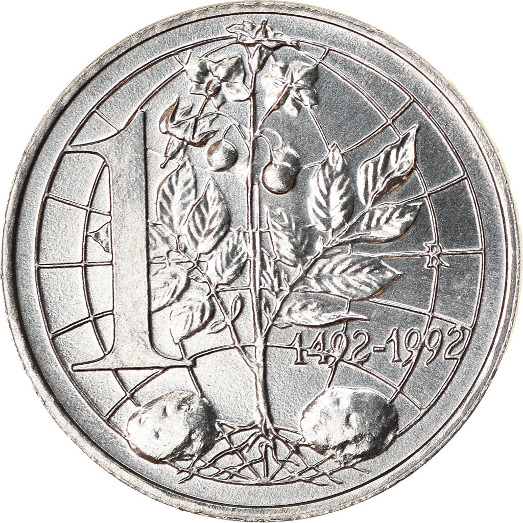 Coin, San Marino, Lira, 1992, Rome, MS(63), Aluminum, KM:278