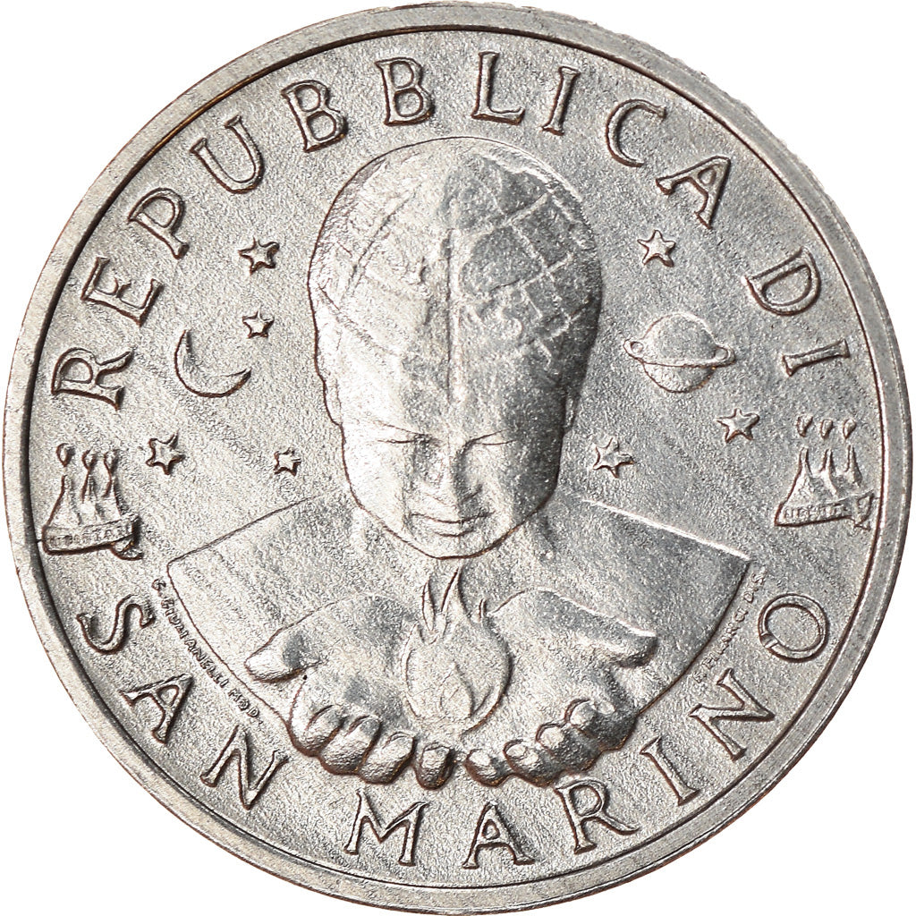 Coin, San Marino, Lira, 1996, MS(63), Aluminum, KM:349