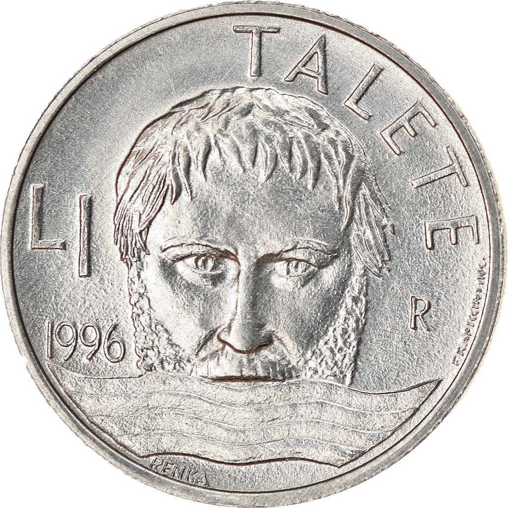 Coin, San Marino, Lira, 1996, MS(63), Aluminum, KM:349