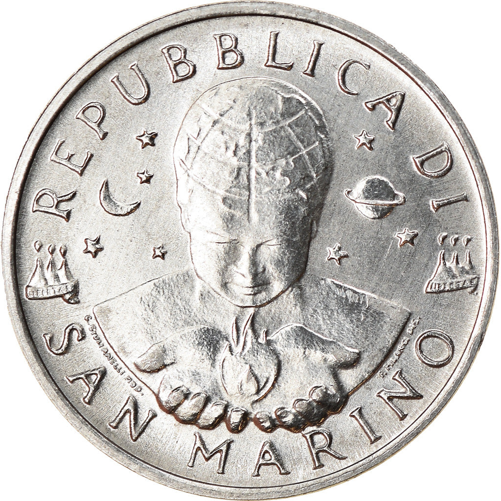 Coin, San Marino, Lira, 1997, MS(63), Aluminum, KM:359