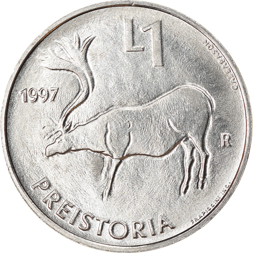 Coin, San Marino, Lira, 1997, MS(63), Aluminum, KM:359