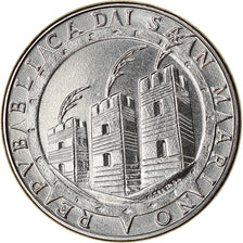 Coin, San Marino, 50 Lire, 1992, Rome, MS(63), Steel, KM:283