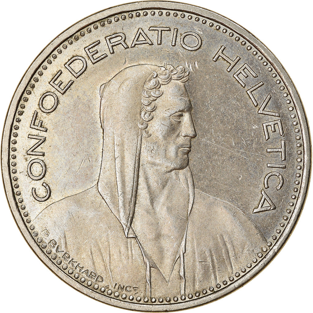 Coin, Switzerland, 5 Francs, 1986, Bern, EF(40-45), Copper-nickel, KM:40a.3