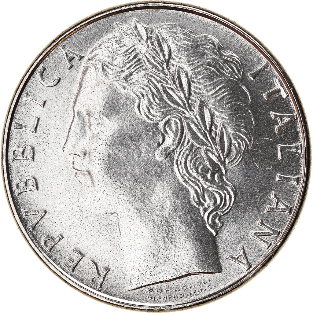 Coin, Italy, 100 Lire, 1986, Rome, MS(63), Stainless Steel, KM:96.1