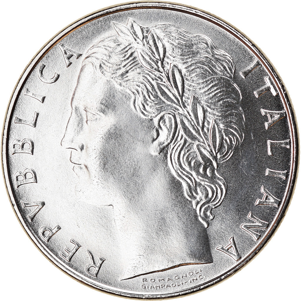 Coin, Italy, 100 Lire, 1987, Rome, AU(55-58), Stainless Steel, KM:96.1