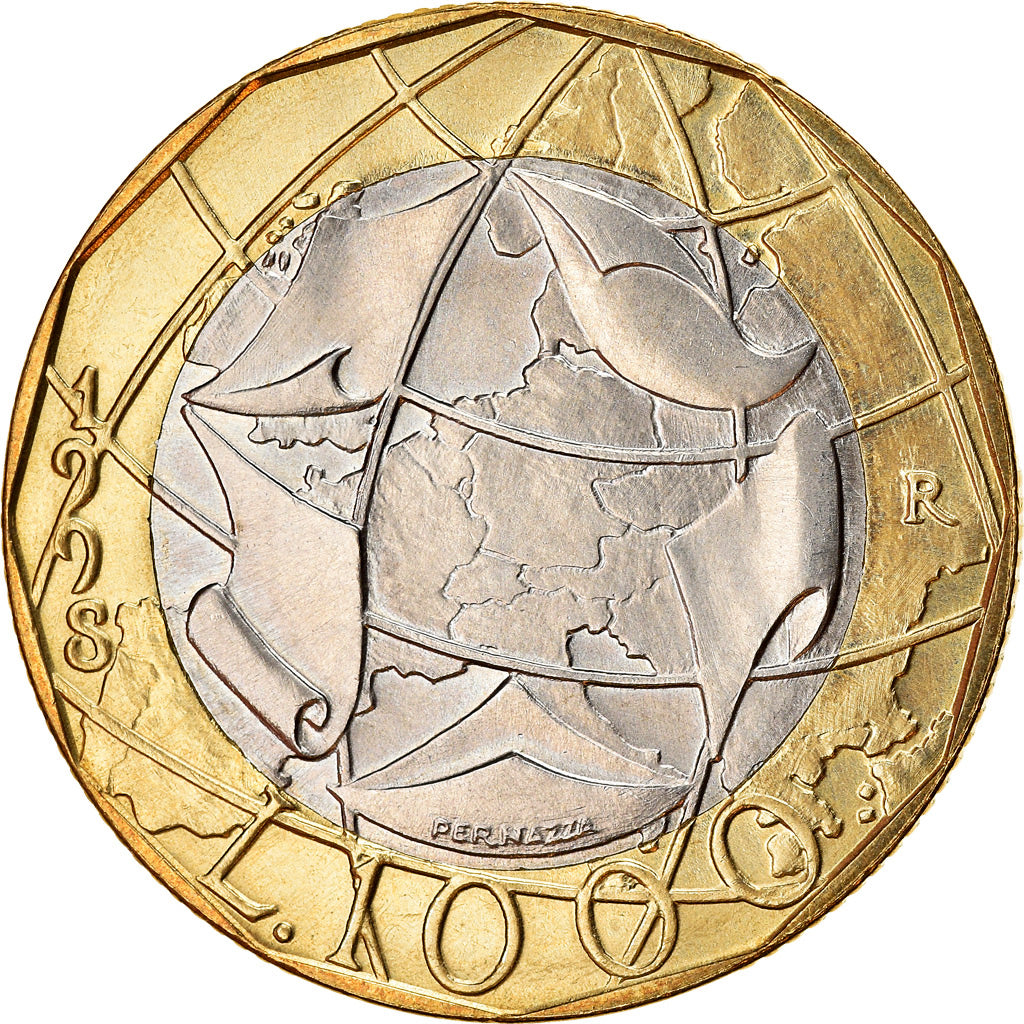 Coin, Italy, 1000 Lire, 1998, Rome, MS(63), Bi-Metallic, KM:194