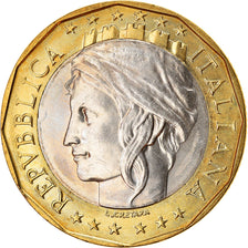 Moneta, Włochy, 1000 Lire, 2001, Rome, AU(55-58), Bimetaliczny, KM:194