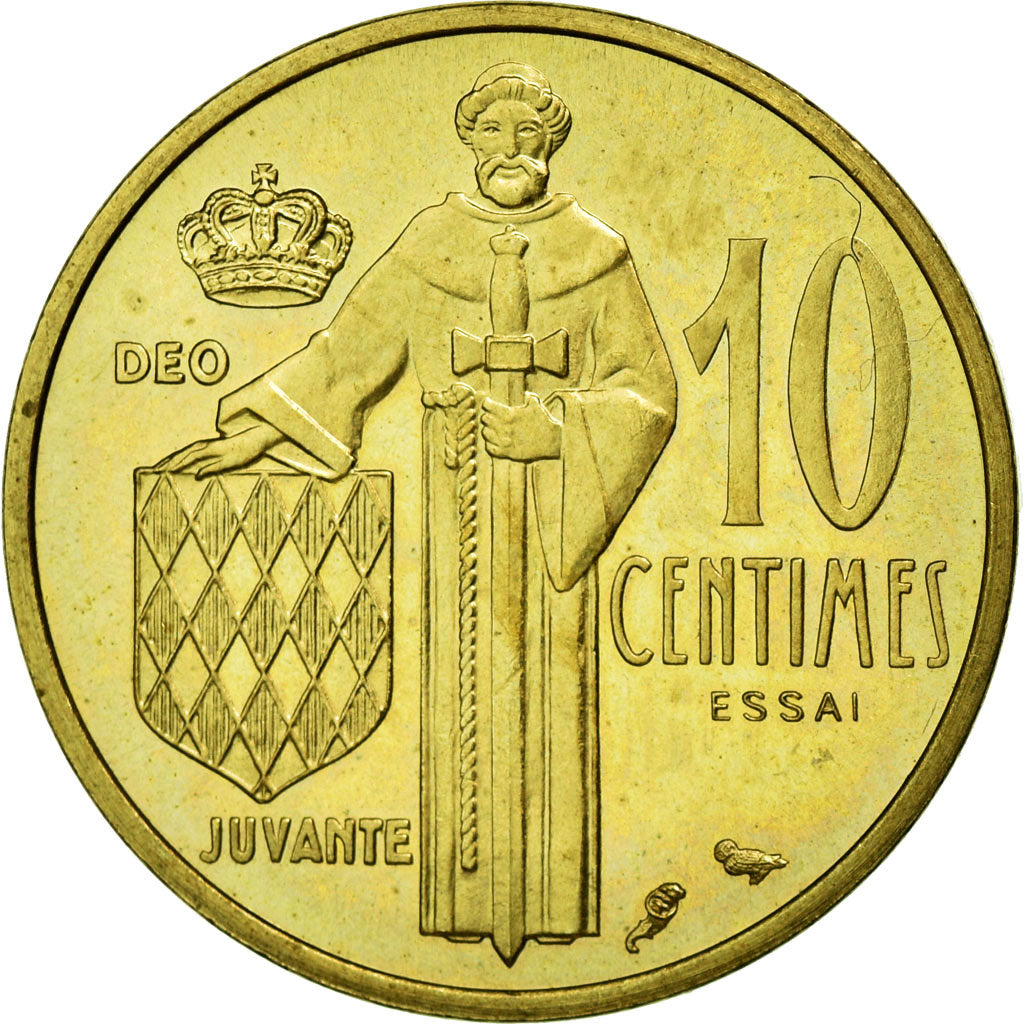 Coin, Monaco, 10 Centimes, 1962, MS(60-62), Cupro-Aluminium, KM:E43