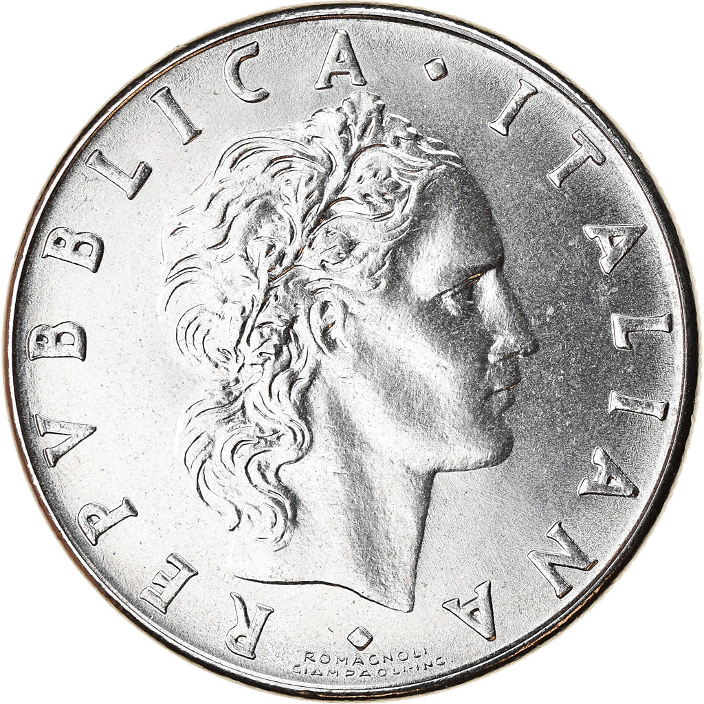 Moneta, Italia, 50 Lire, 1985, Rome, SPL, Acciaio inossidabile, KM:95.1