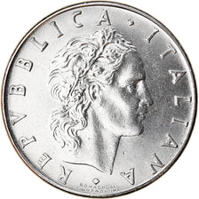 Moneta, Włochy, 50 Lire, 1985, Rome, AU(55-58), Stal nierdzewna, KM:95.1