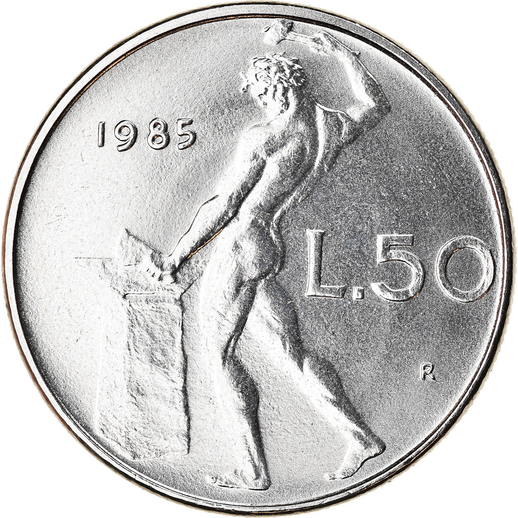 Moneda, Italia, 50 Lire, 1985, Rome, EBC, Acero inoxidable, KM:95.1