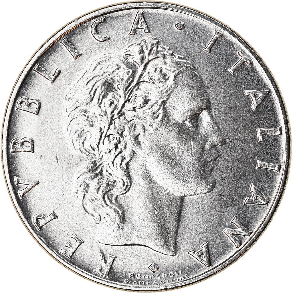 Coin, Italy, 50 Lire, 1987, Rome, MS(63), Stainless Steel, KM:95.1