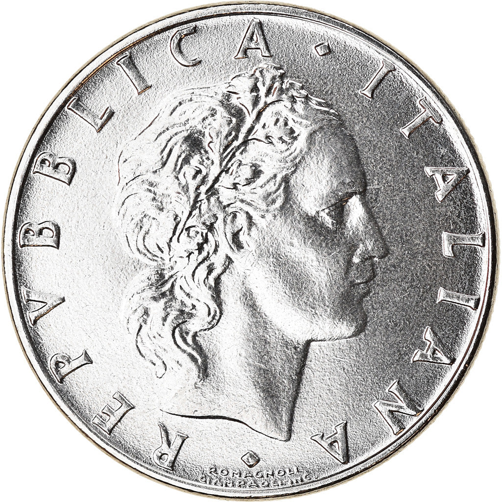 Coin, Italy, 50 Lire, 1987, Rome, AU(55-58), Stainless Steel, KM:95.1