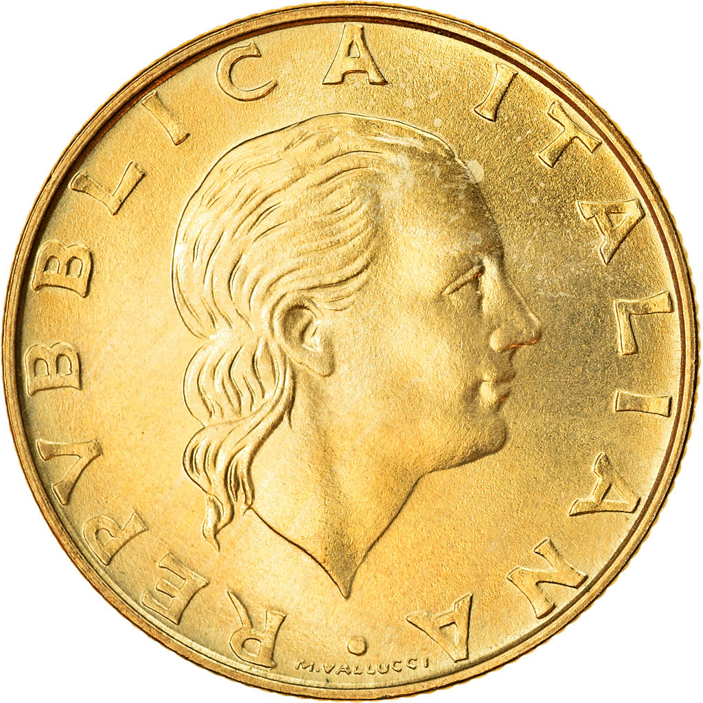 Coin, Italy, 200 Lire, 1986, Rome, MS(63), Aluminum-Bronze, KM:105