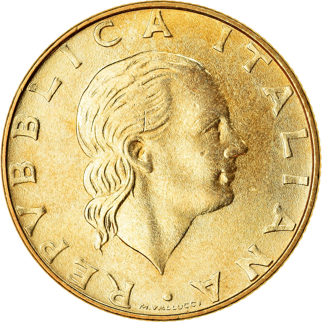 Coin, Italy, 200 Lire, 2001, Rome, MS(63), Aluminum-Bronze, KM:105