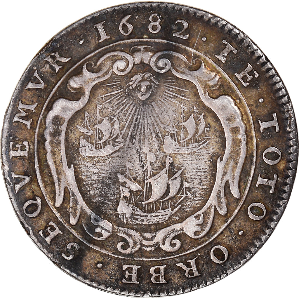 France, Token, Royal, Troisième Corps des Marchands, Les Merciers, 1682