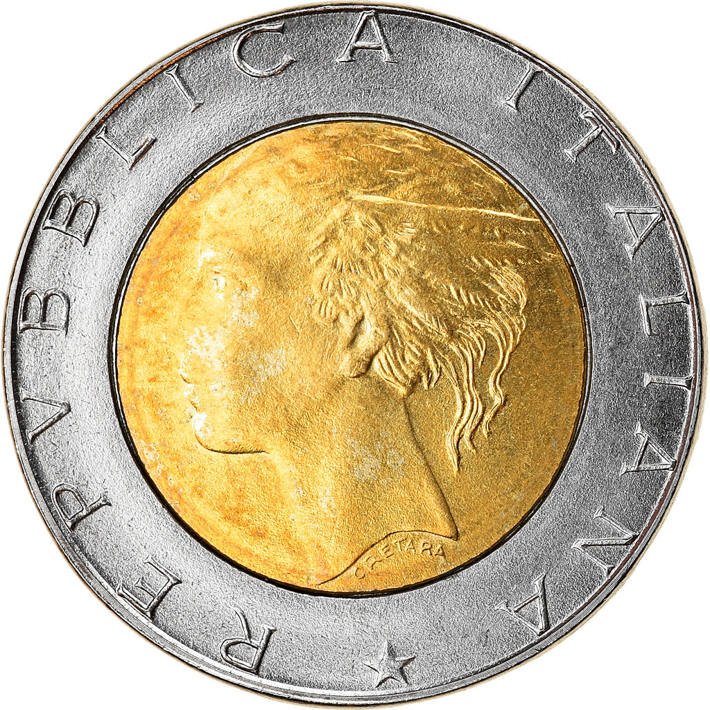 Munten, Italië, 500 Lire, 1989, Rome, PR, Bi-Metallic, KM:111