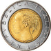 Moeda, Itália, 500 Lire, 1990, Rome, AU(55-58), Bimetálico, KM:111