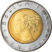 Moeda, Itália, 500 Lire, 1990, Rome, AU(50-53), Bimetálico, KM:111