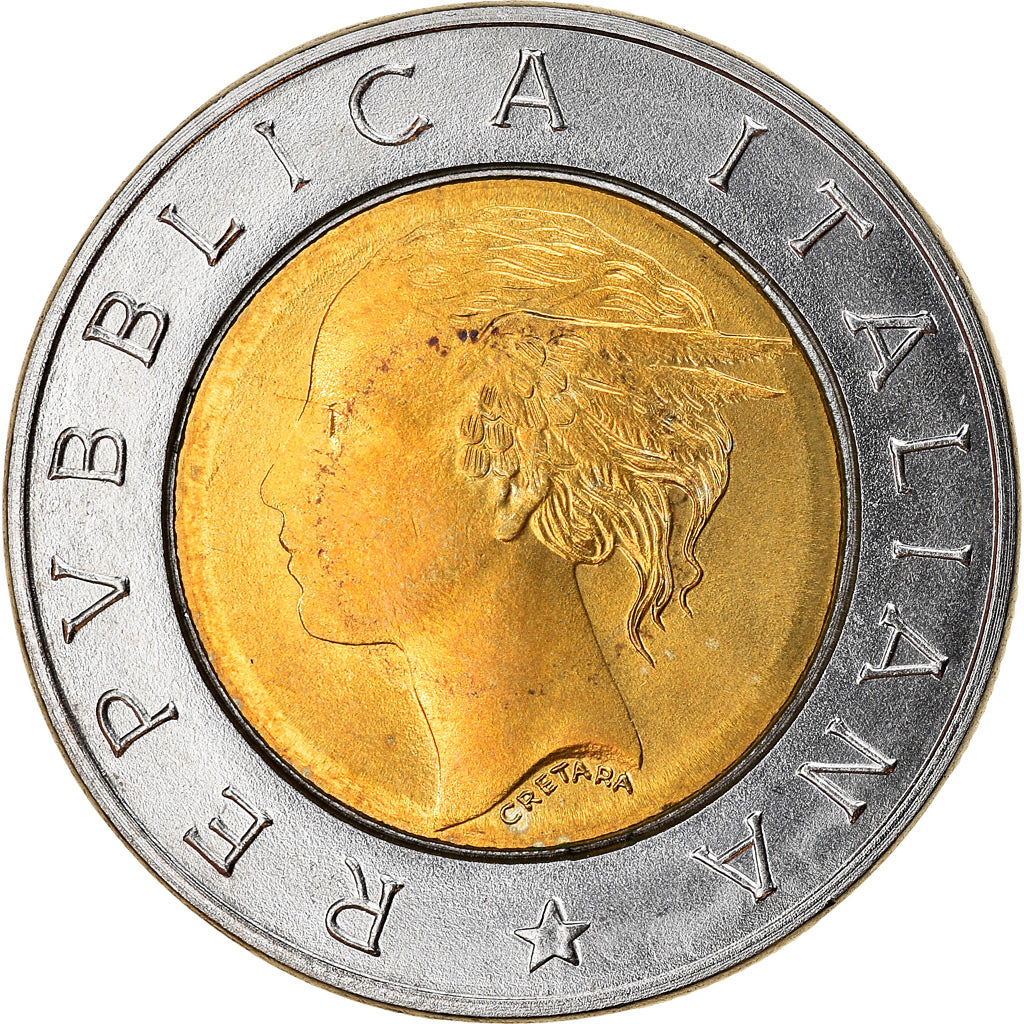 Munten, Italië, 500 Lire, 1991, Rome, PR, Bi-Metallic, KM:111